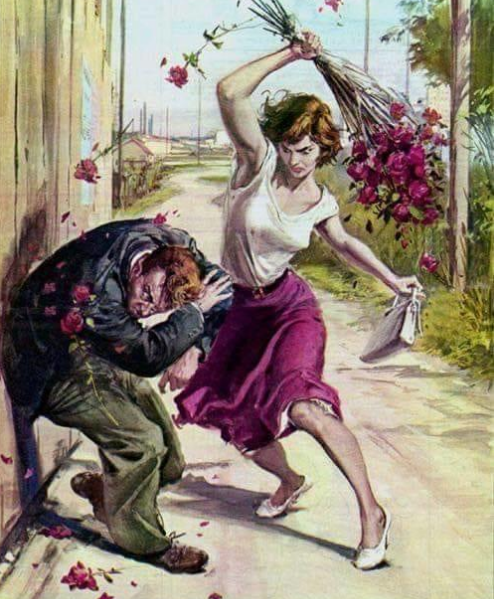 Flowers Beating by Walter Molino - picture prompt