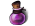 A cartoon image of a purple cosmetic jar with a stopper in the top