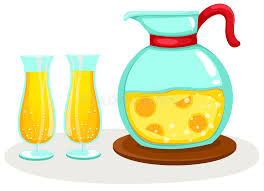 jug of lemonade and two glasses